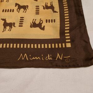 Set of 4 Silk Scarves Multicolor, Stripes Horses, Mauve w/flowers, Paisley